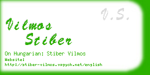 vilmos stiber business card
